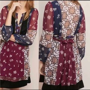 Maeve by Anthropologie Quartier Patchwork Dress